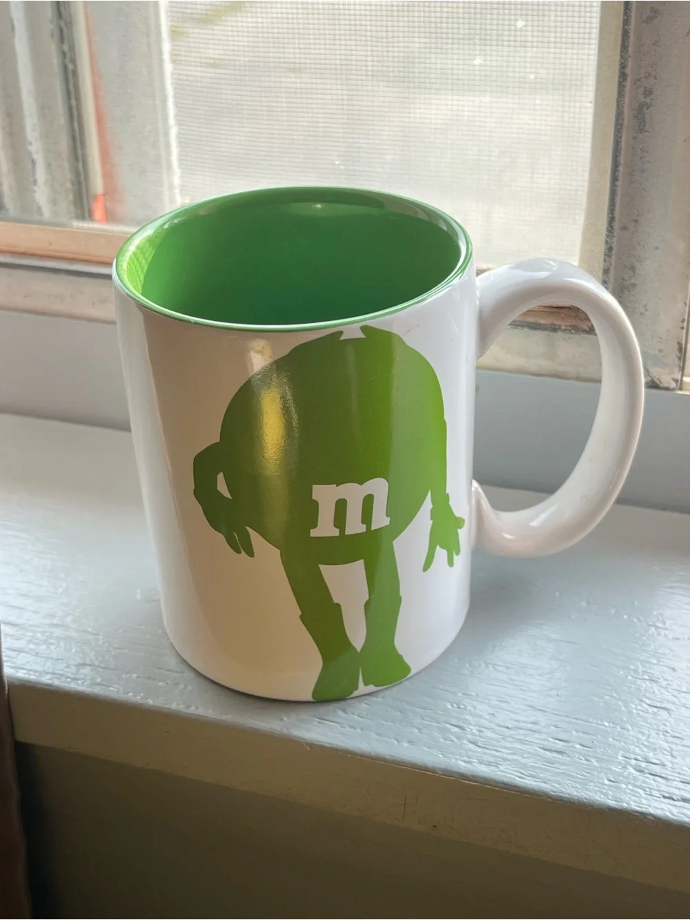 M&M’s Candy Coffee Cup Mug RARE HTF Green - 2258